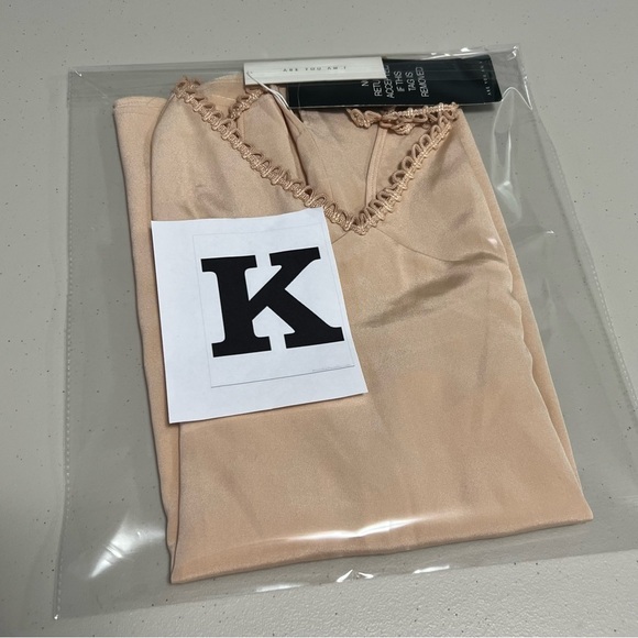 🆕 ARE YOU AM I Issi 100% Silk Mini Dress in Fawn - Picture 16 of 16